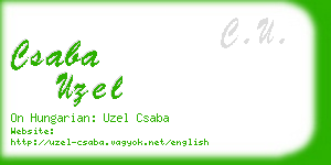 csaba uzel business card